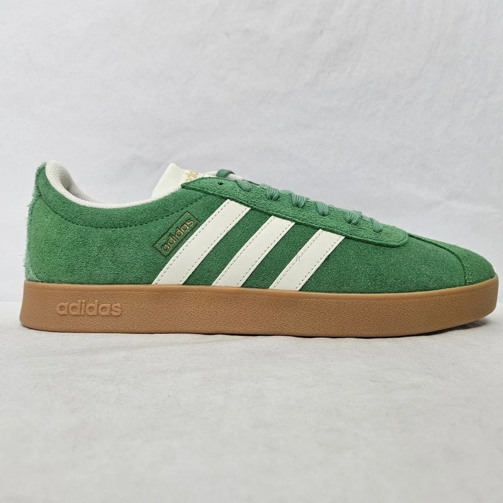 Adidas VL Court 2.0 Casual Sneakers JH5077 Green Suede‎ Gum Sole Men Size 11